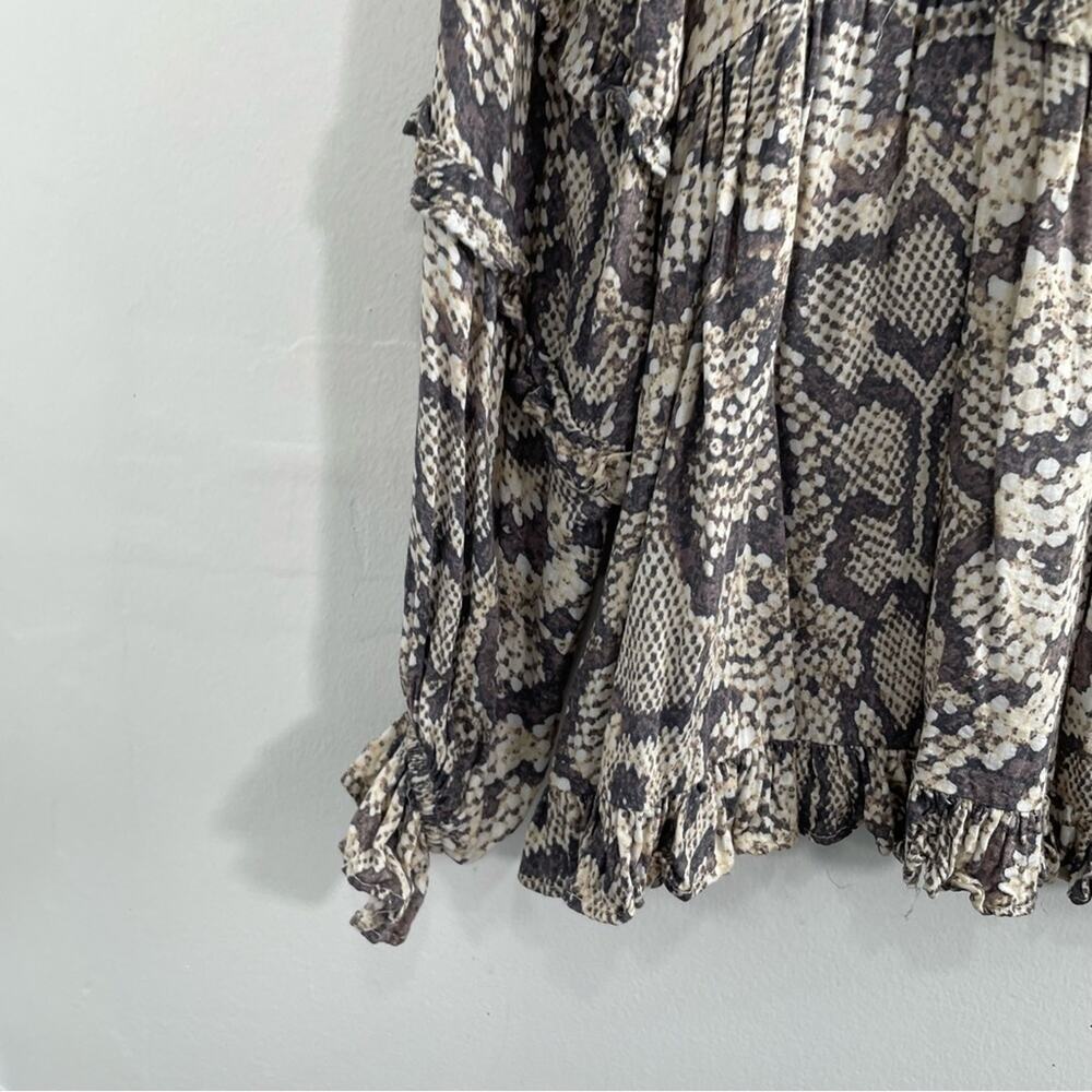 Karlie Python Snap Tassel Tie Pleated Lightweight… - image 6